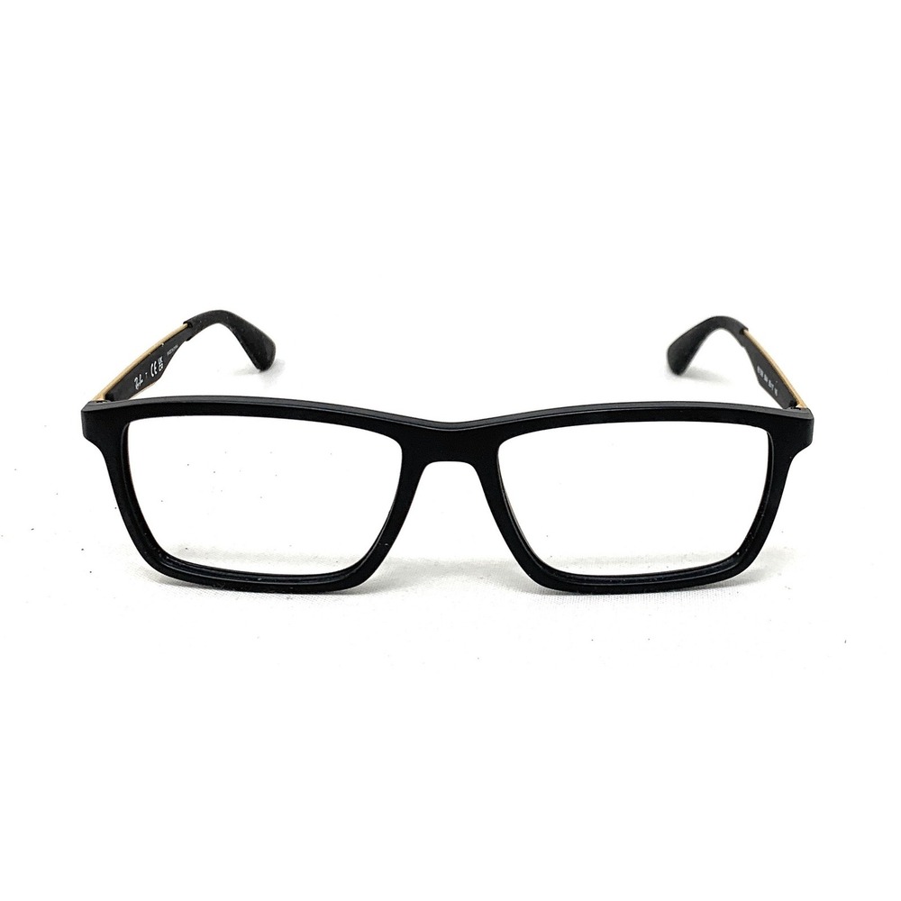 RAY-BAN RB 7056 5644 55-17-145 Matte Black Square Rx Eyeglass Frames - Picture 2 of 6